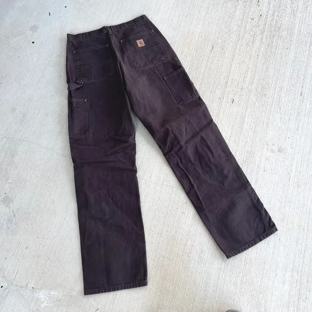 Carhartt B136 DKB brown double knee work wear carpenter pants
